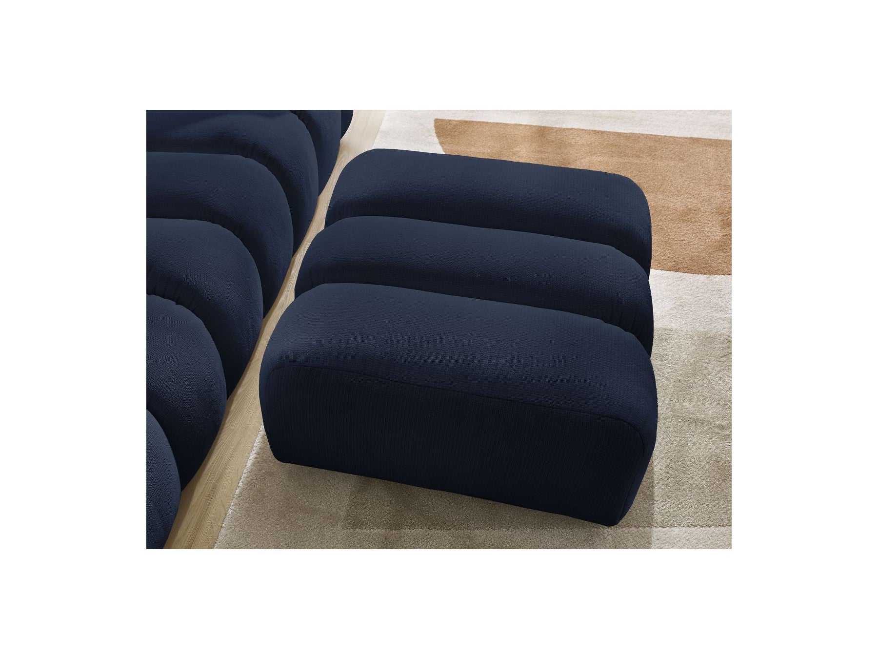 Talia - Pouffe - Mottled Fabric