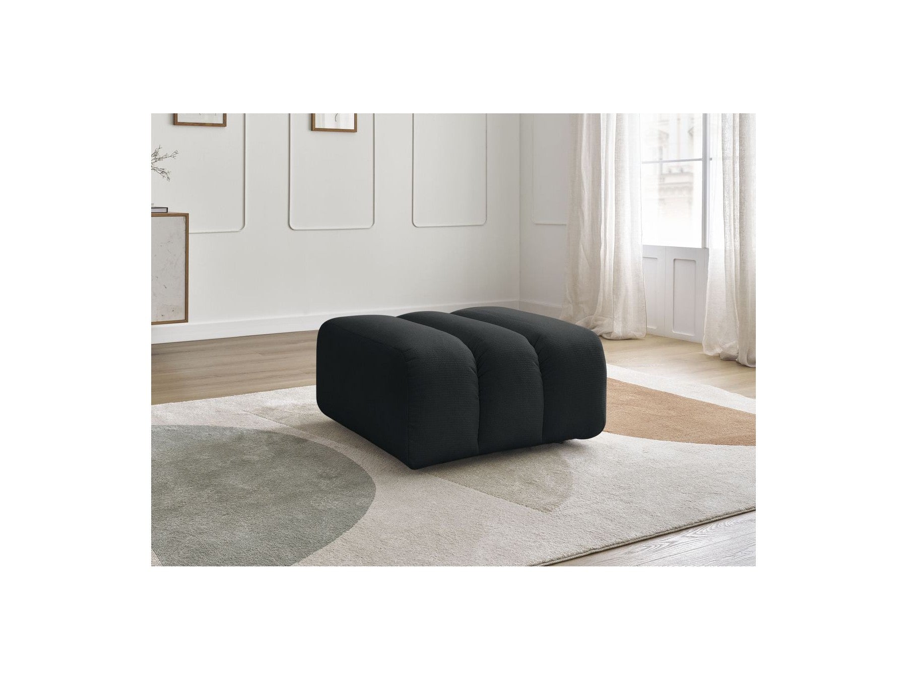 Talia - Pouffe - Mottled Fabric