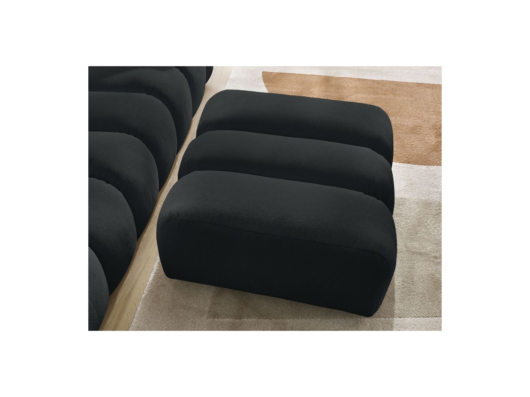 Talia - Pouffe - Mottled Fabric