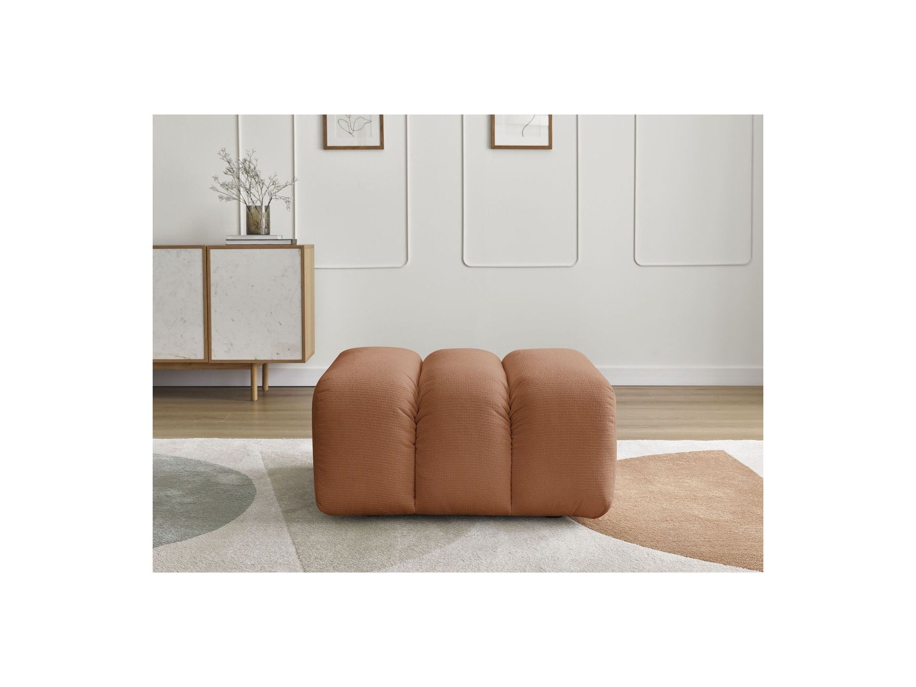 Talia - Pouffe - Mottled Fabric