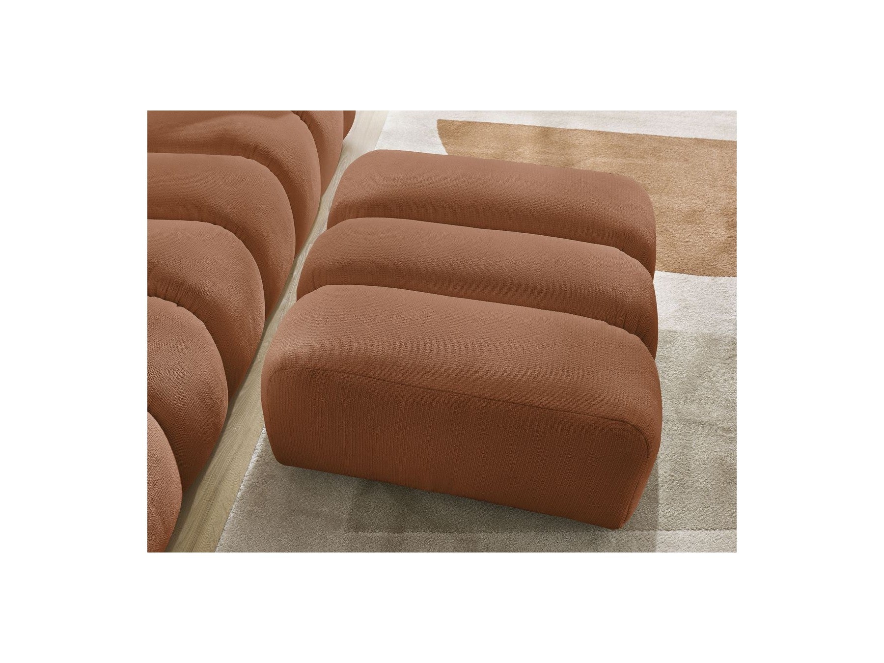 Talia - Pouffe - Mottled Fabric
