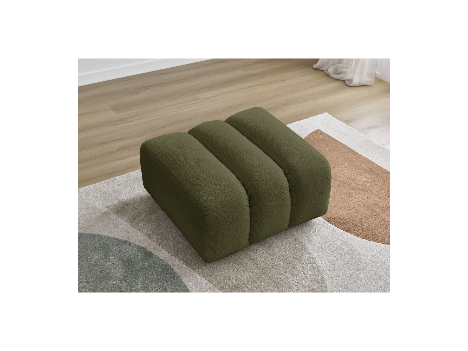 Talia - Pouffe - Mottled Fabric