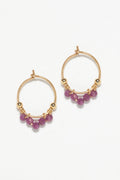 Priya Mini Hoop Earrings - Ruby
