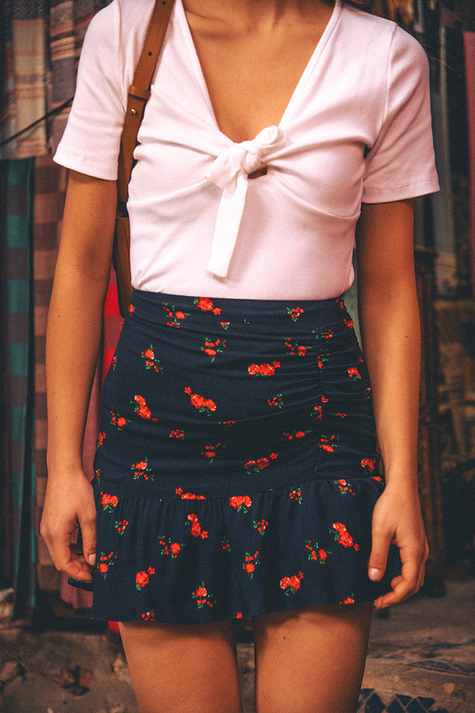 Falda Justine Bouquet Rojo