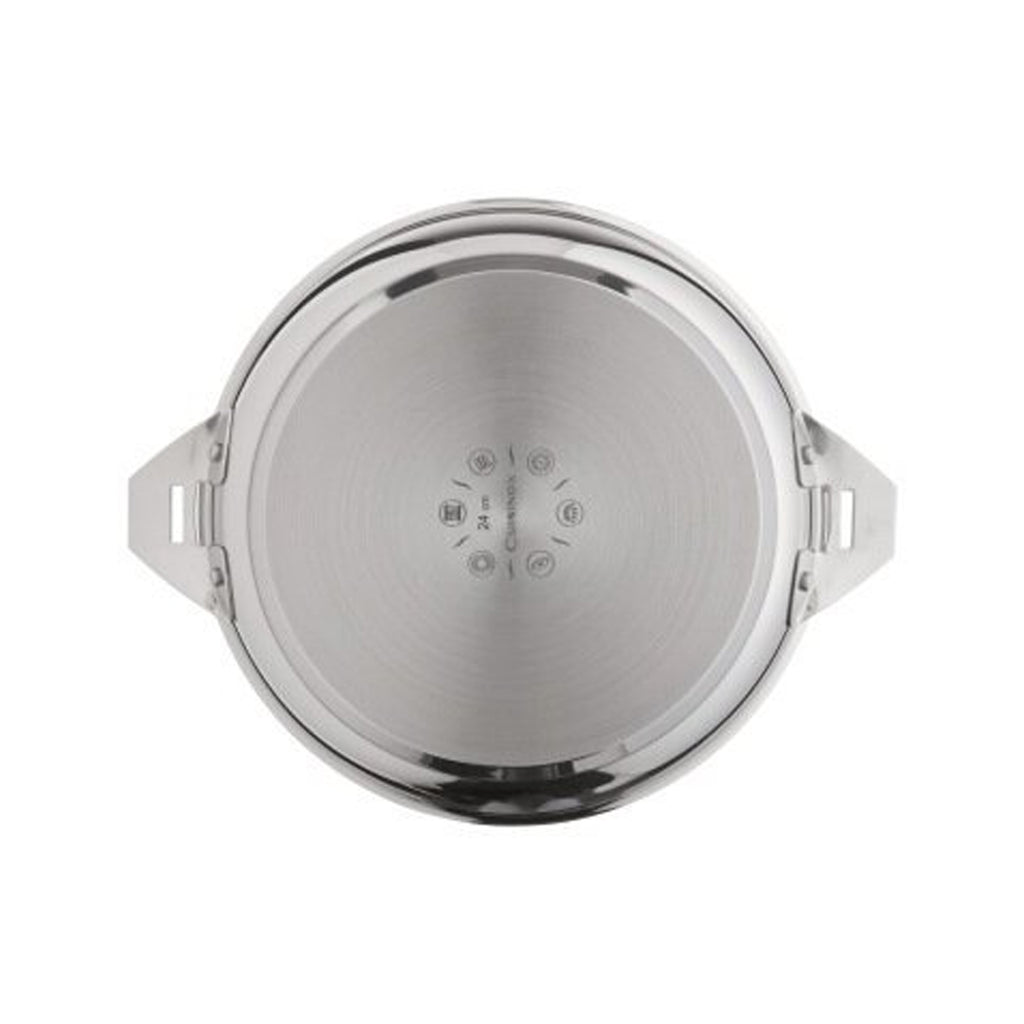Eclipse - Lot 5 Pièces - Casseroles 16/18/20cm + Poêle 24Cm Inox & Poignée