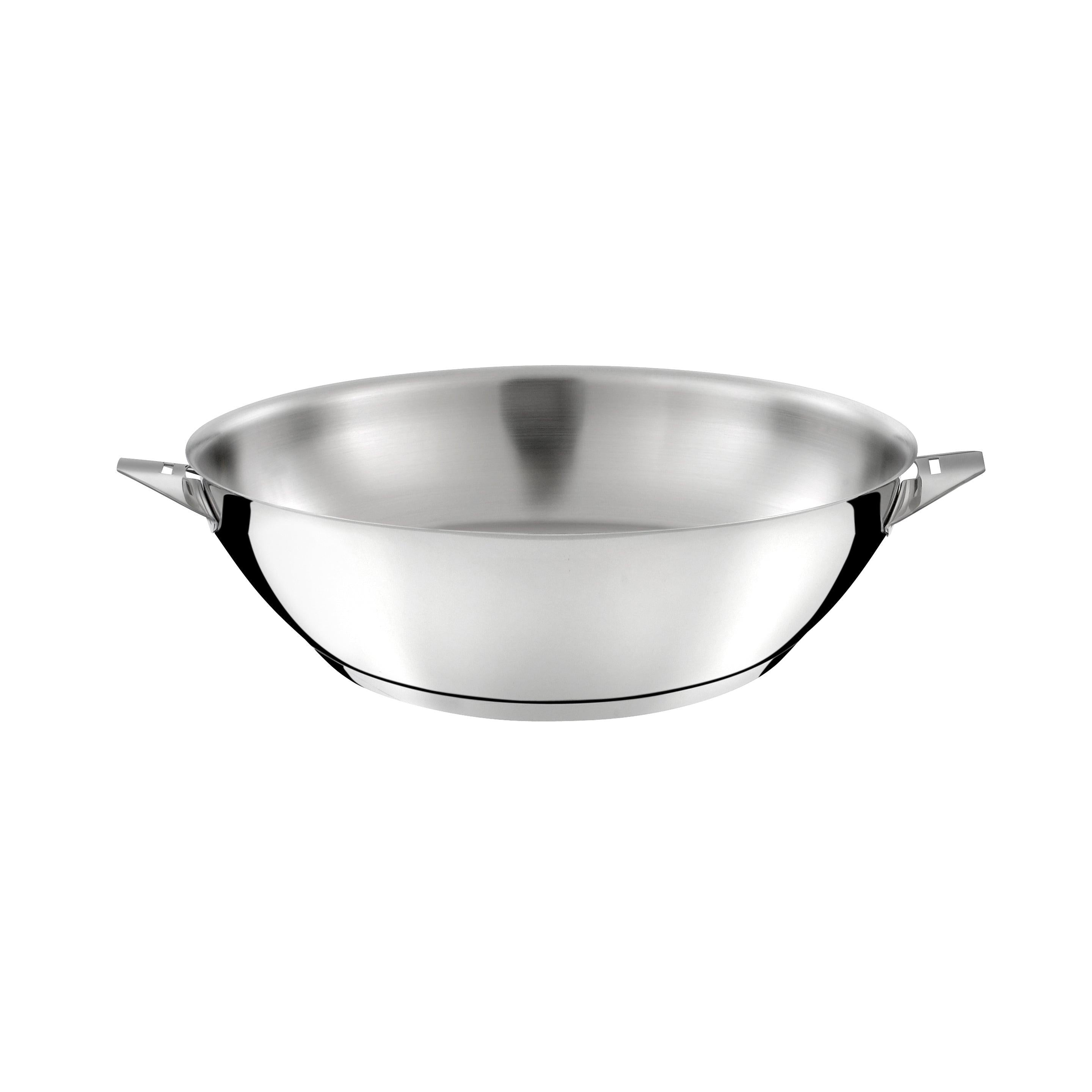 Eclipse - 1 Wok 28cm + 1 Poêle 24cm + 1 Poignée Amovible - Inox