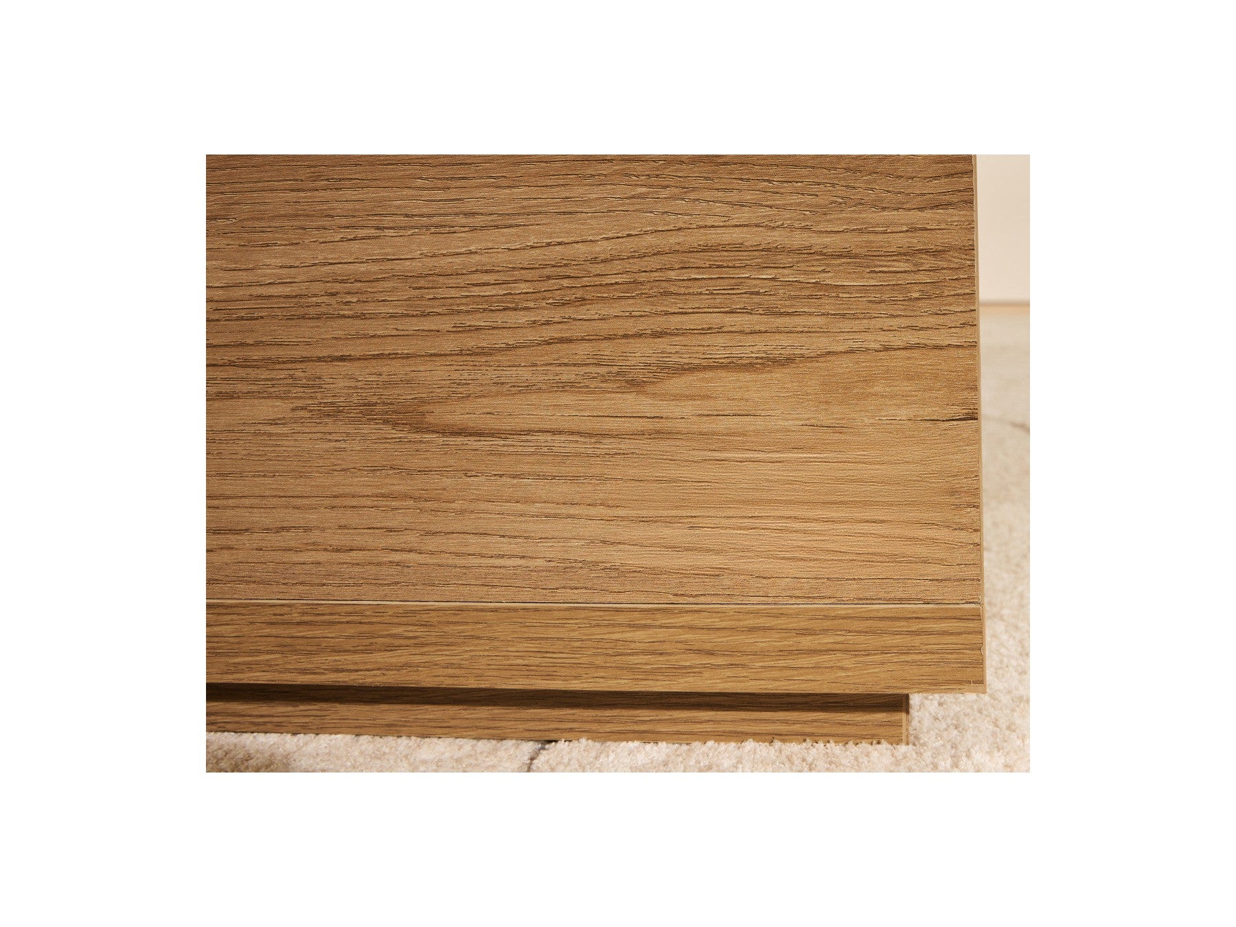 Ferret - Coffee Table with Drawer - Wooden Slat Effect