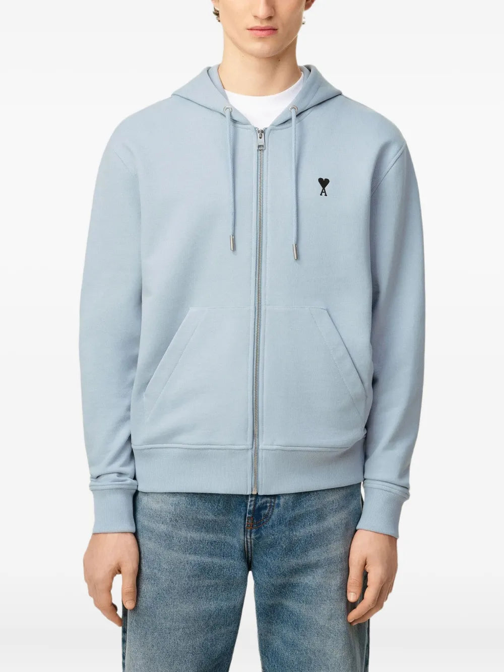 Sudadera con capucha con cremallera Ami De Coeur – Ami Paris – Sky