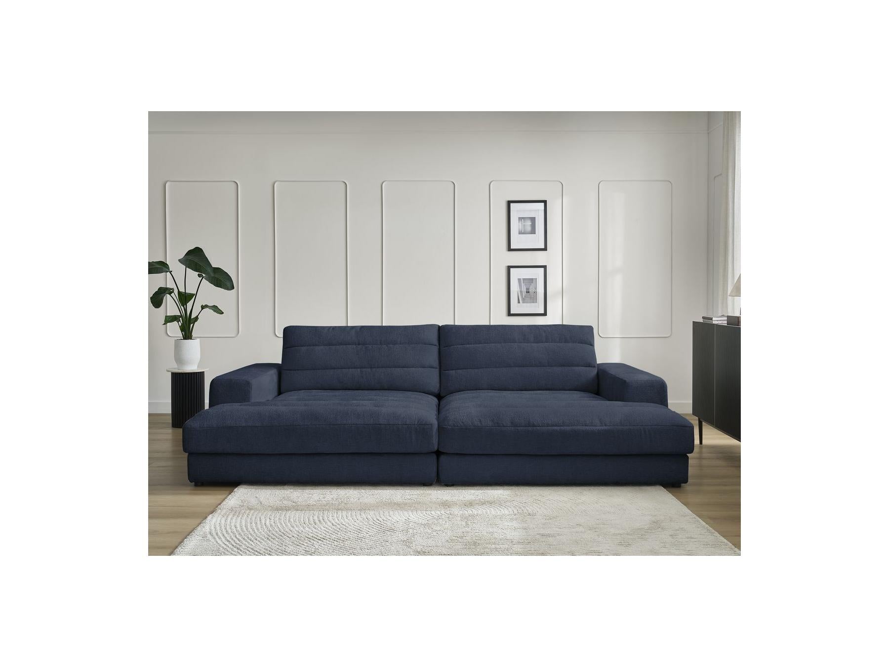 Sierra - Canapé Droit Fixe 4 Places Assise Profonde - Tissu Texturé