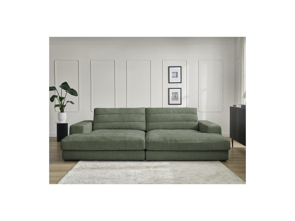 Sierra - Canapé Droit Fixe 4 Places Assise Profonde - Tissu Texturé