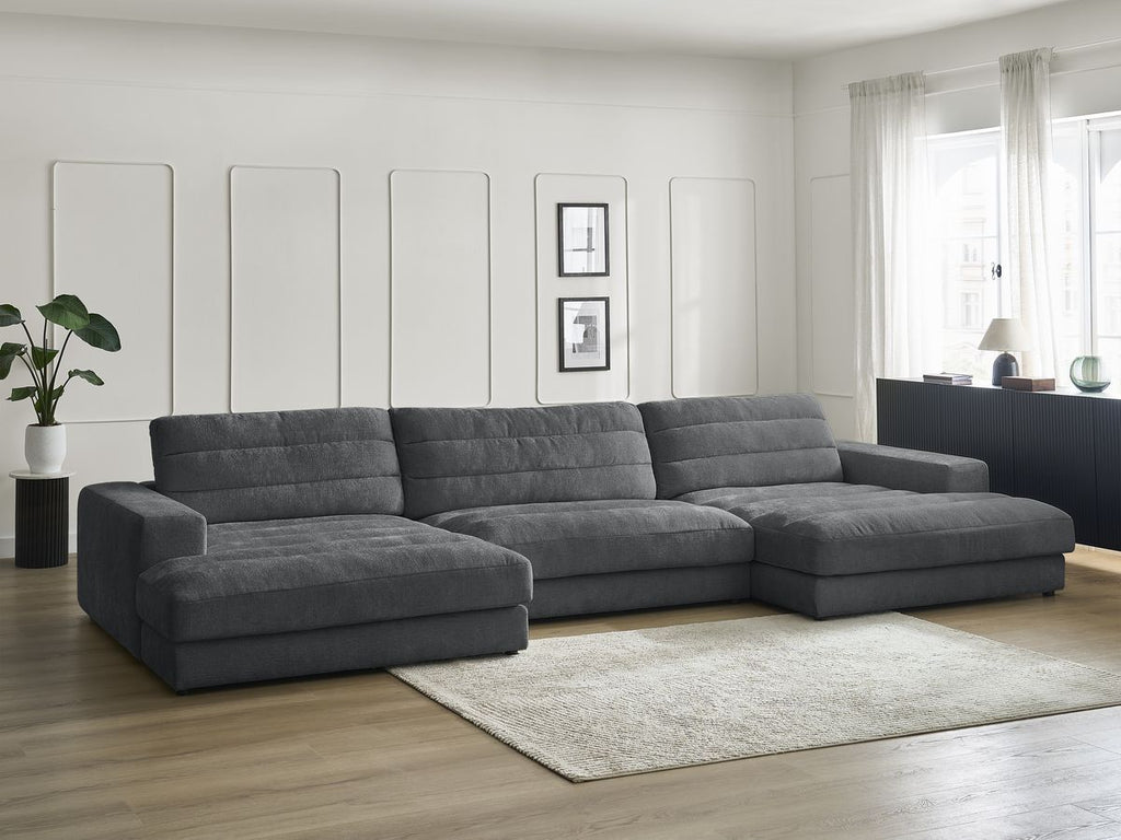 Sierra - Canapé Panoramique Fixe - Tissu Texturé