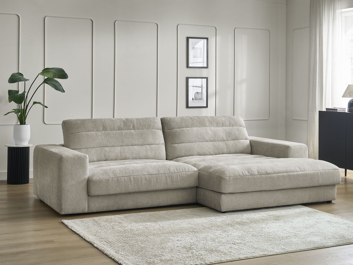 Sierra - Fixed Corner Sofa - Textured Fabric - Right-Hand Corner