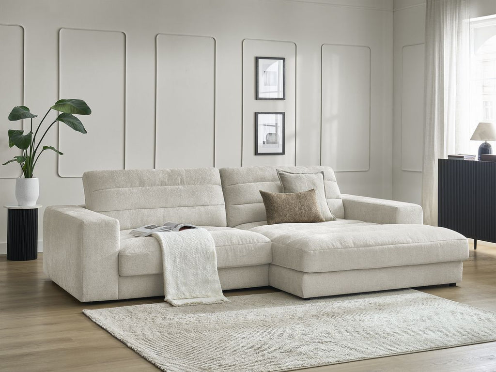 Sierra - Fixed Corner Sofa - Textured Fabric - Right-Hand Corner