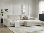 Sierra - Fixed Corner Sofa - Textured Fabric - Right-Hand Corner