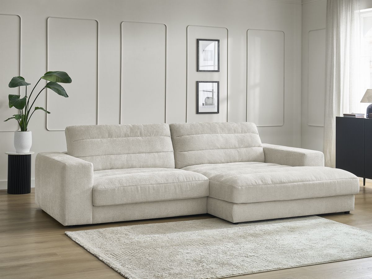 Sierra - Fixed Corner Sofa - Textured Fabric - Right-Hand Corner