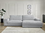 Sierra - Fixed Corner Sofa - Textured Fabric - Right-Hand Corner