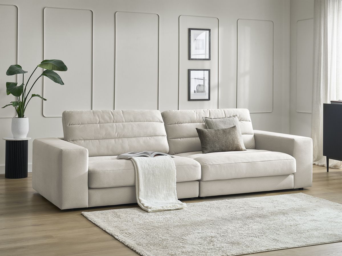 Sierra - Fixed Straight 3-Seater Sofa - Velvet