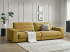 Sierra - Fixed Straight 3-Seater Sofa - Velvet