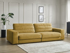 Sierra - Fixed Straight 3-Seater Sofa - Velvet