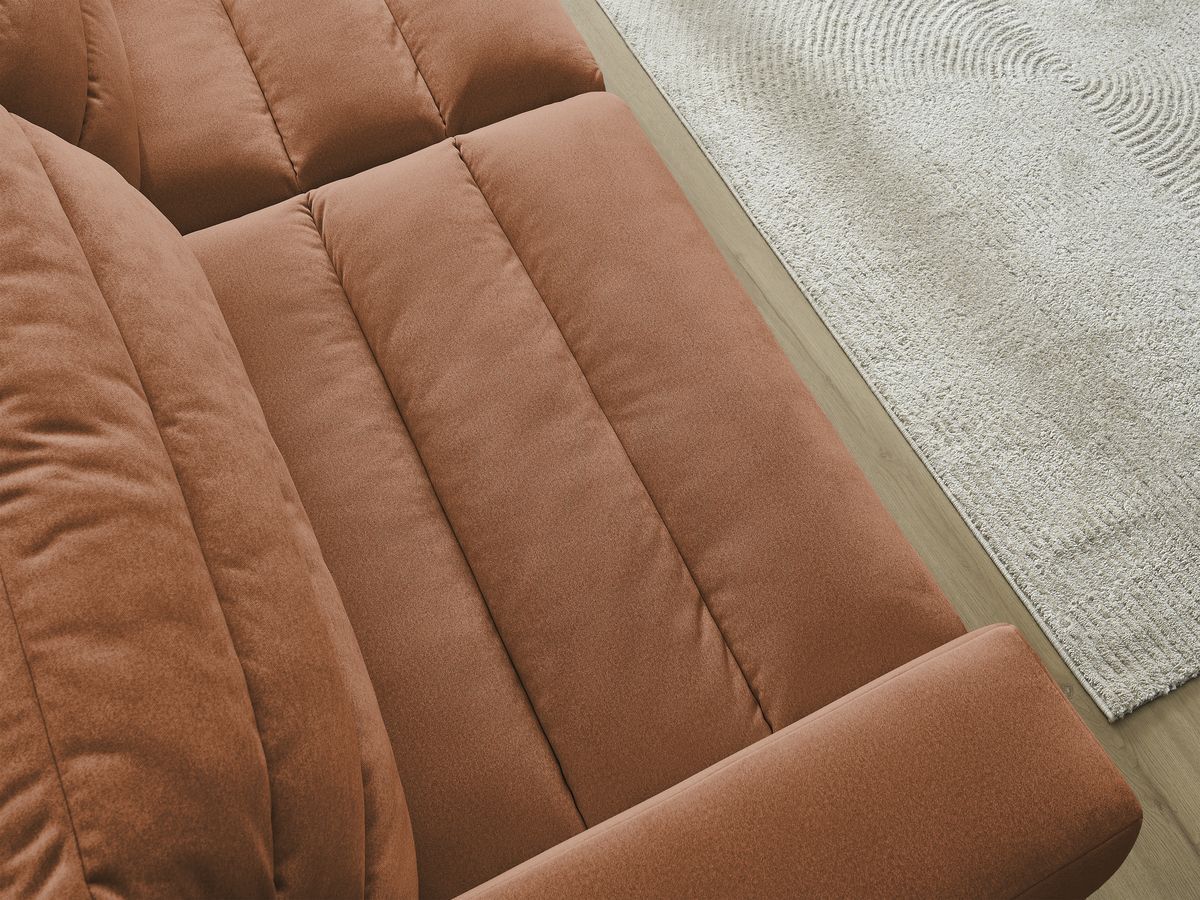 Sierra - Fixed Straight 3-Seater Sofa - Velvet