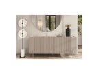 Mathilde - Buffet 4 Portes Plateau Effet Marbre - Pieds Or