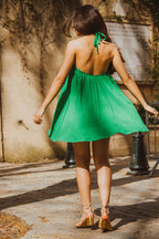 Vestido Nanette Lino Viscosa Verde