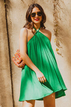 Vestido Nanette Lino Viscosa Verde