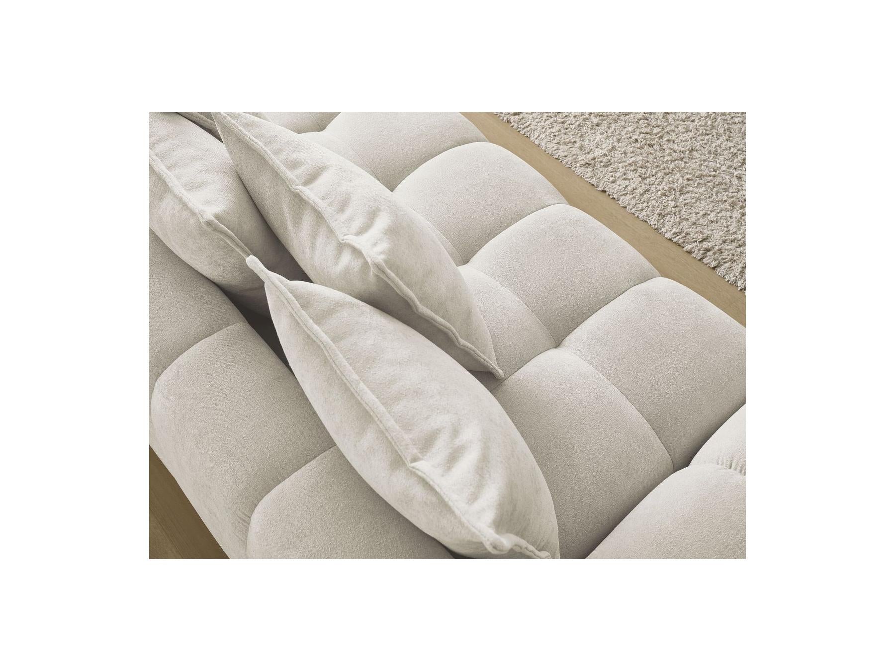 Everest - Straight Convertible Sofa with Storage - Textured Fabric - 5 Cushions