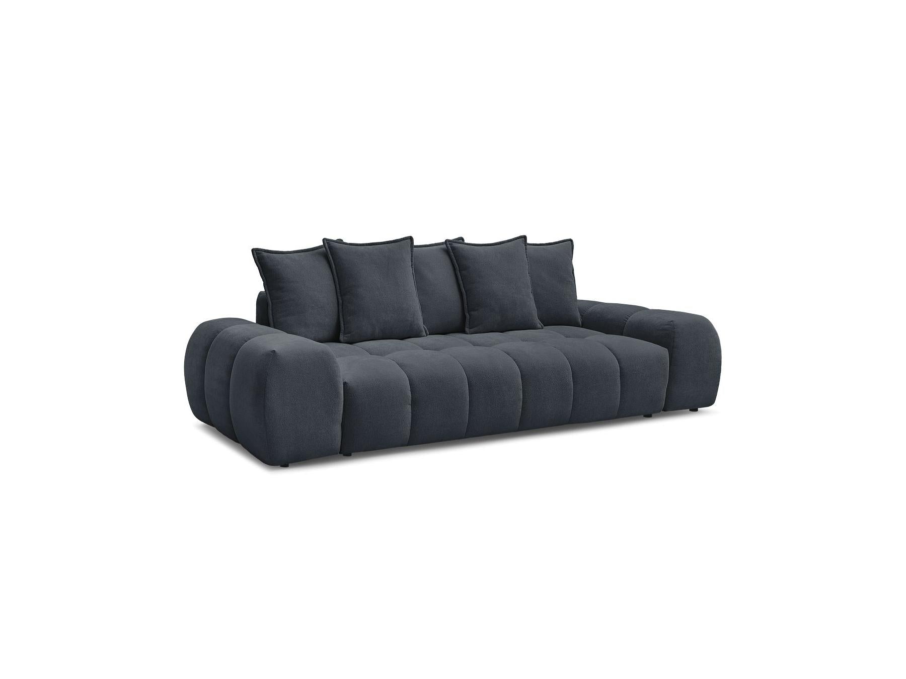 Everest - Straight Convertible Sofa with Storage - Textured Fabric - 5 Cushions