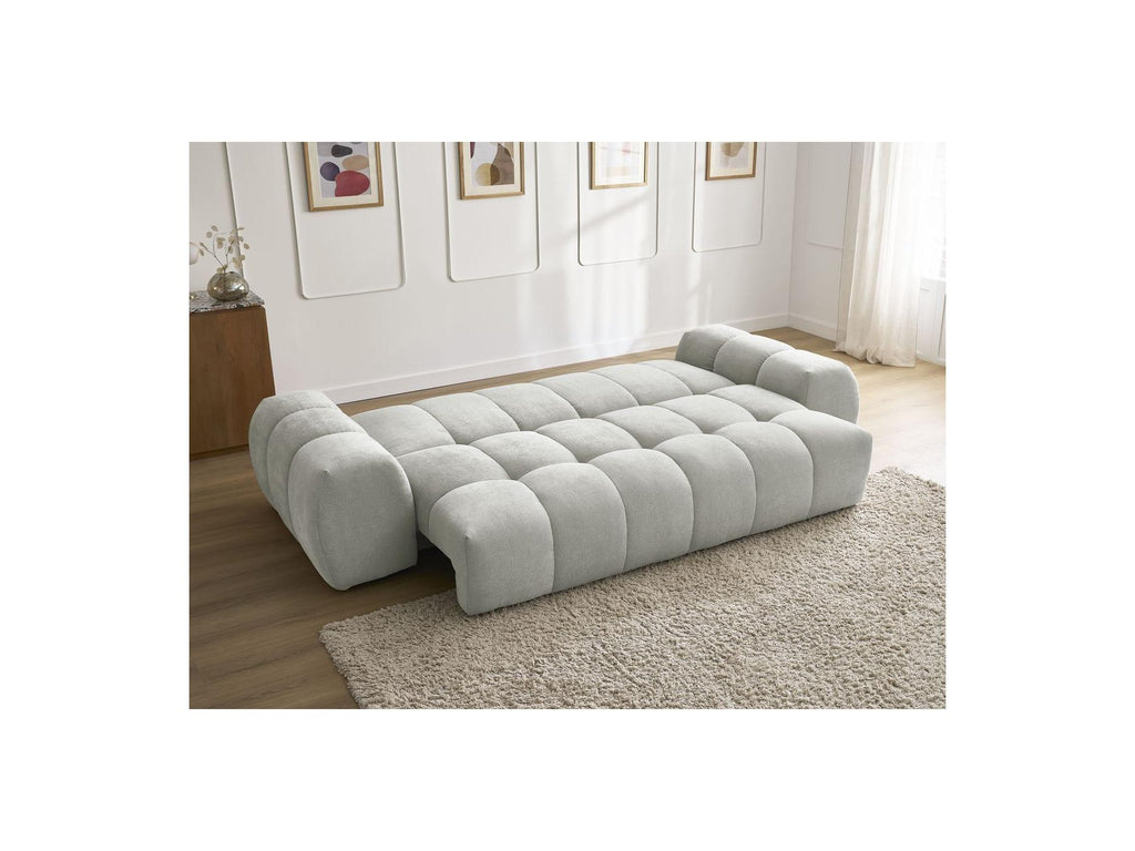 Everest - Straight Convertible Sofa with Storage - Textured Fabric - 5 Cushions