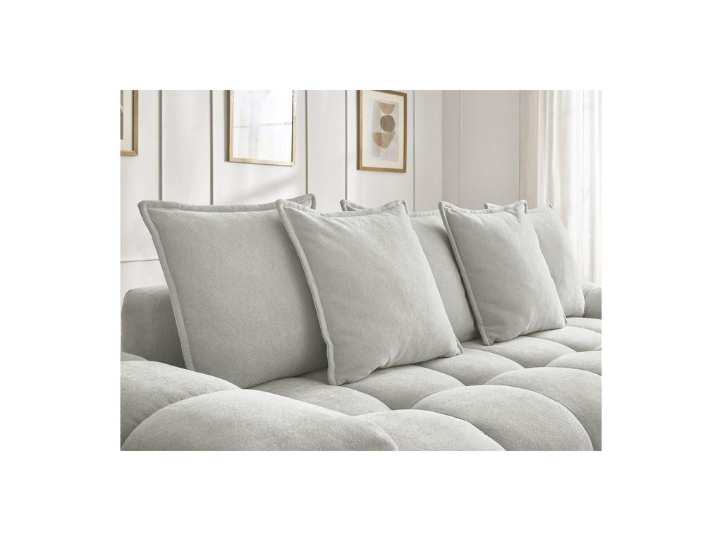 Everest - Straight Convertible Sofa with Storage - Textured Fabric - 5 Cushions