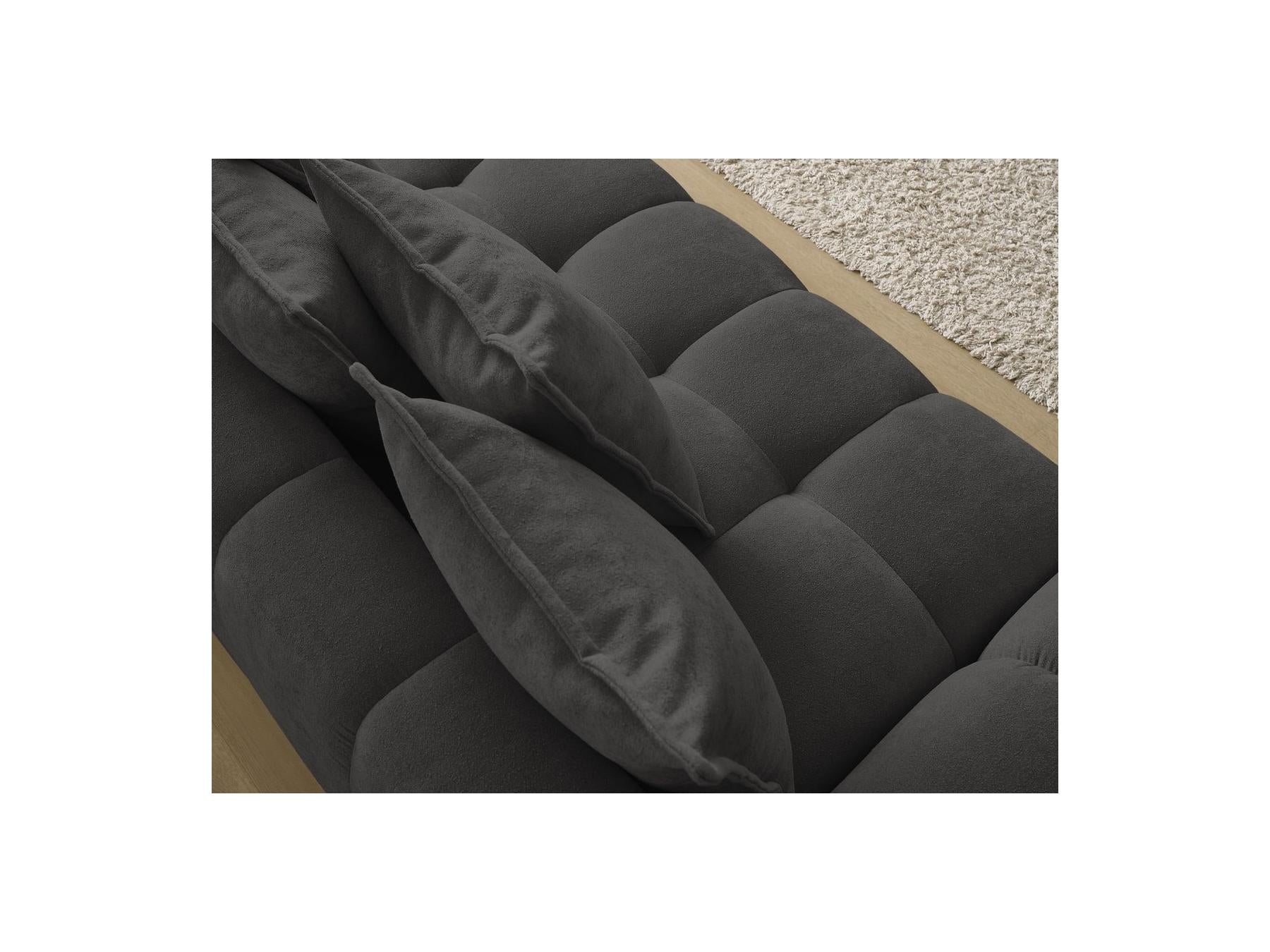 Everest - Straight Convertible Sofa with Storage - Textured Fabric - 5 Cushions