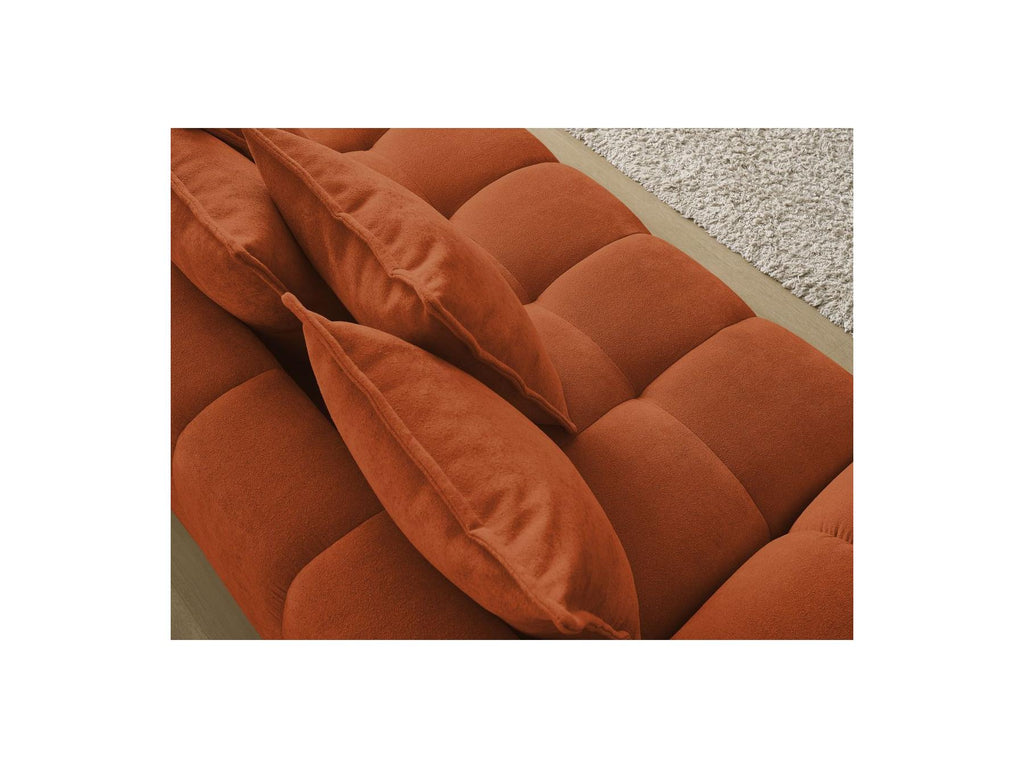 Everest - Straight Convertible Sofa with Storage - Textured Fabric - 5 Cushions