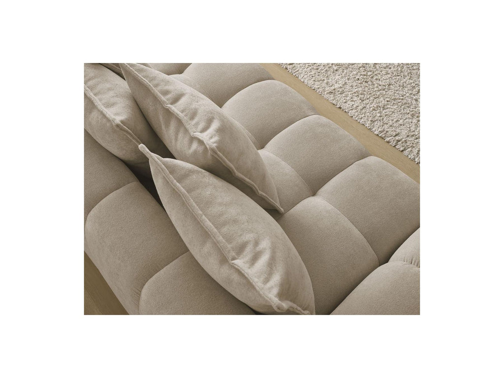 Everest - Straight Convertible Sofa with Storage - Textured Fabric - 5 Cushions