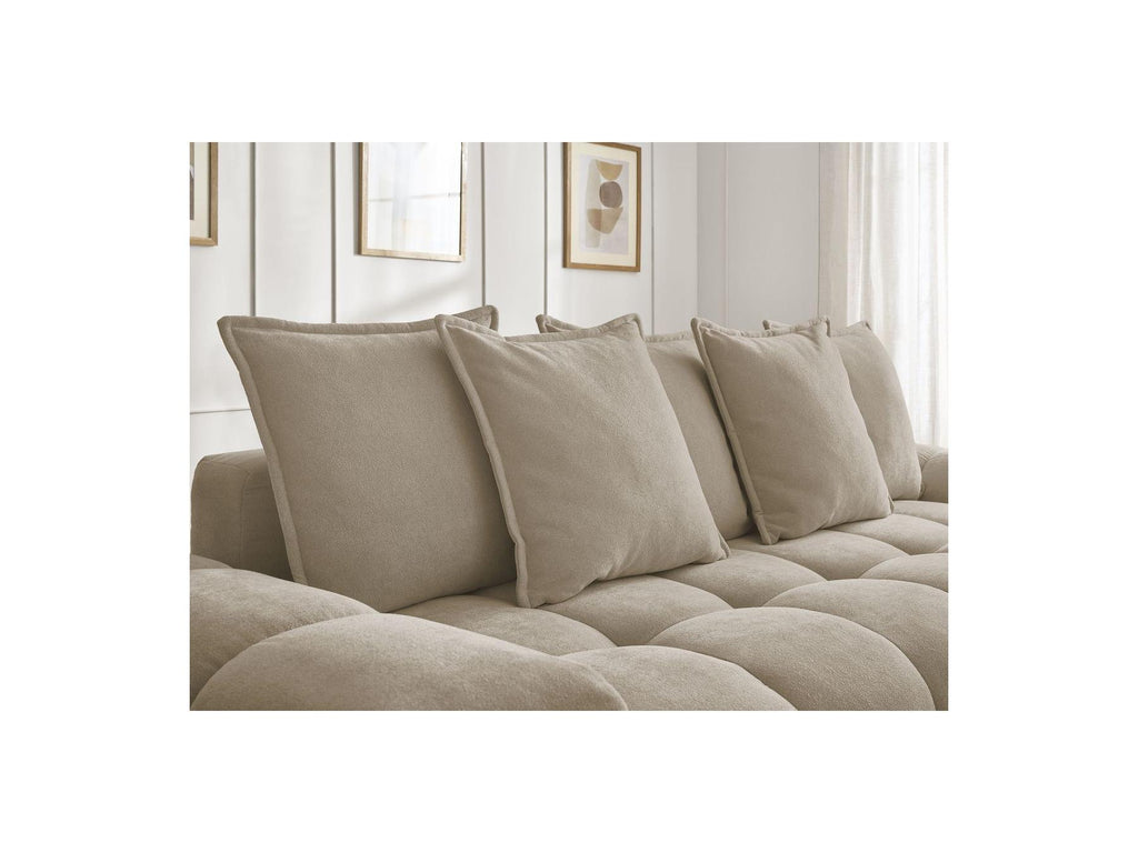 Everest - Straight Convertible Sofa with Storage - Textured Fabric - 5 Cushions
