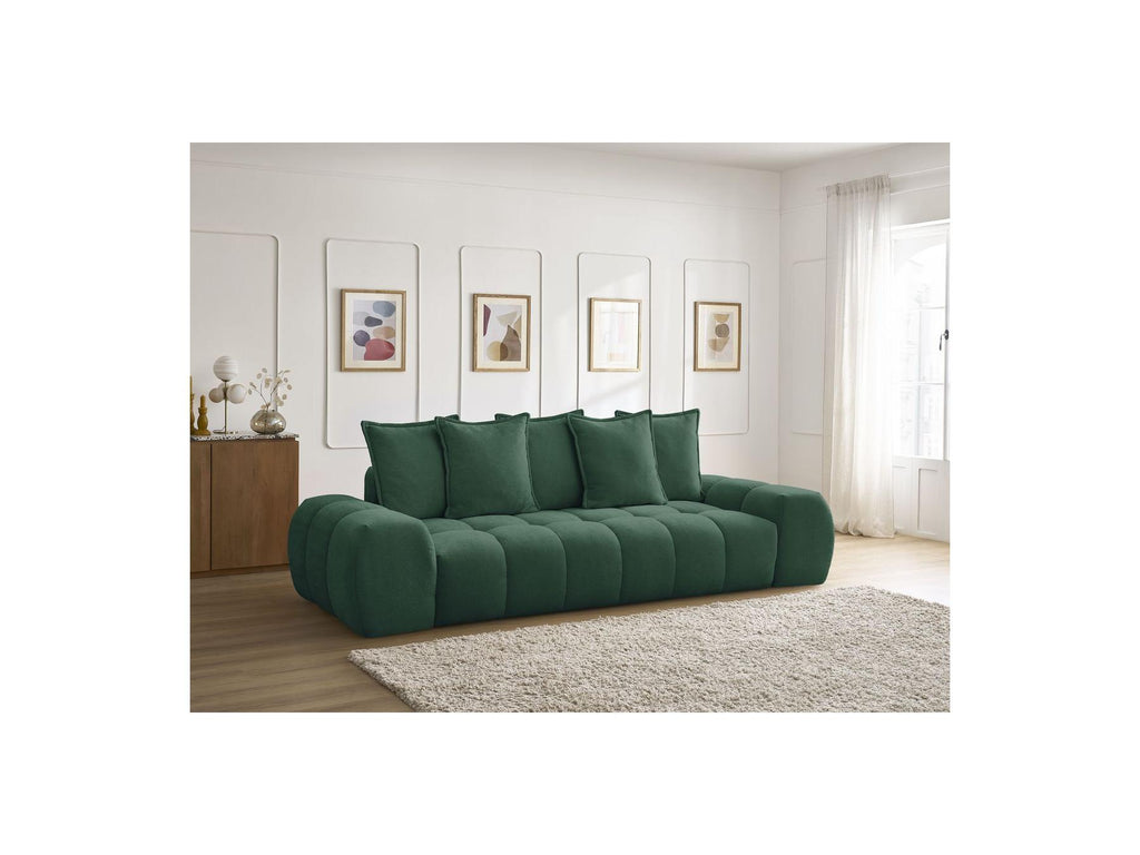 Everest - Straight Convertible Sofa with Storage - Textured Fabric - 5 Cushions
