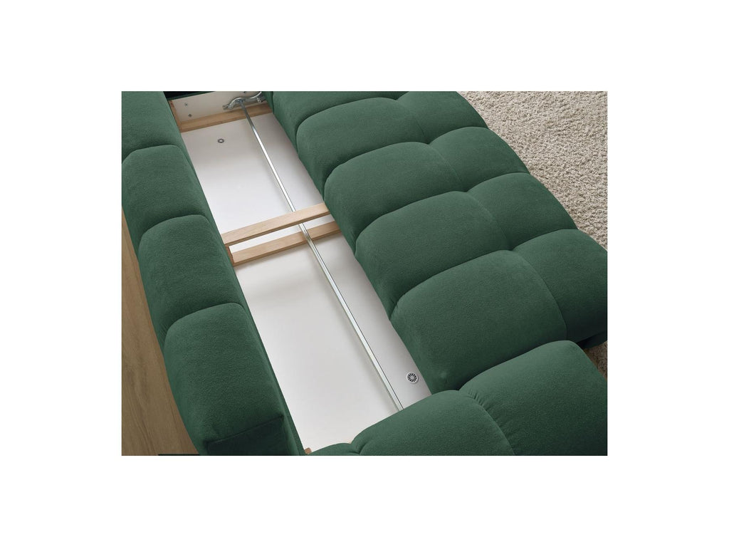 Everest - Straight Convertible Sofa with Storage - Textured Fabric - 5 Cushions
