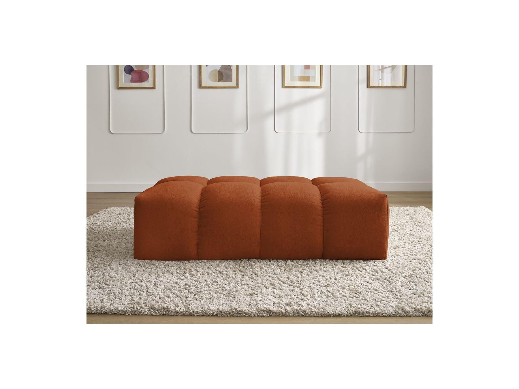 Everest - Small Pouf - Textured Fabric