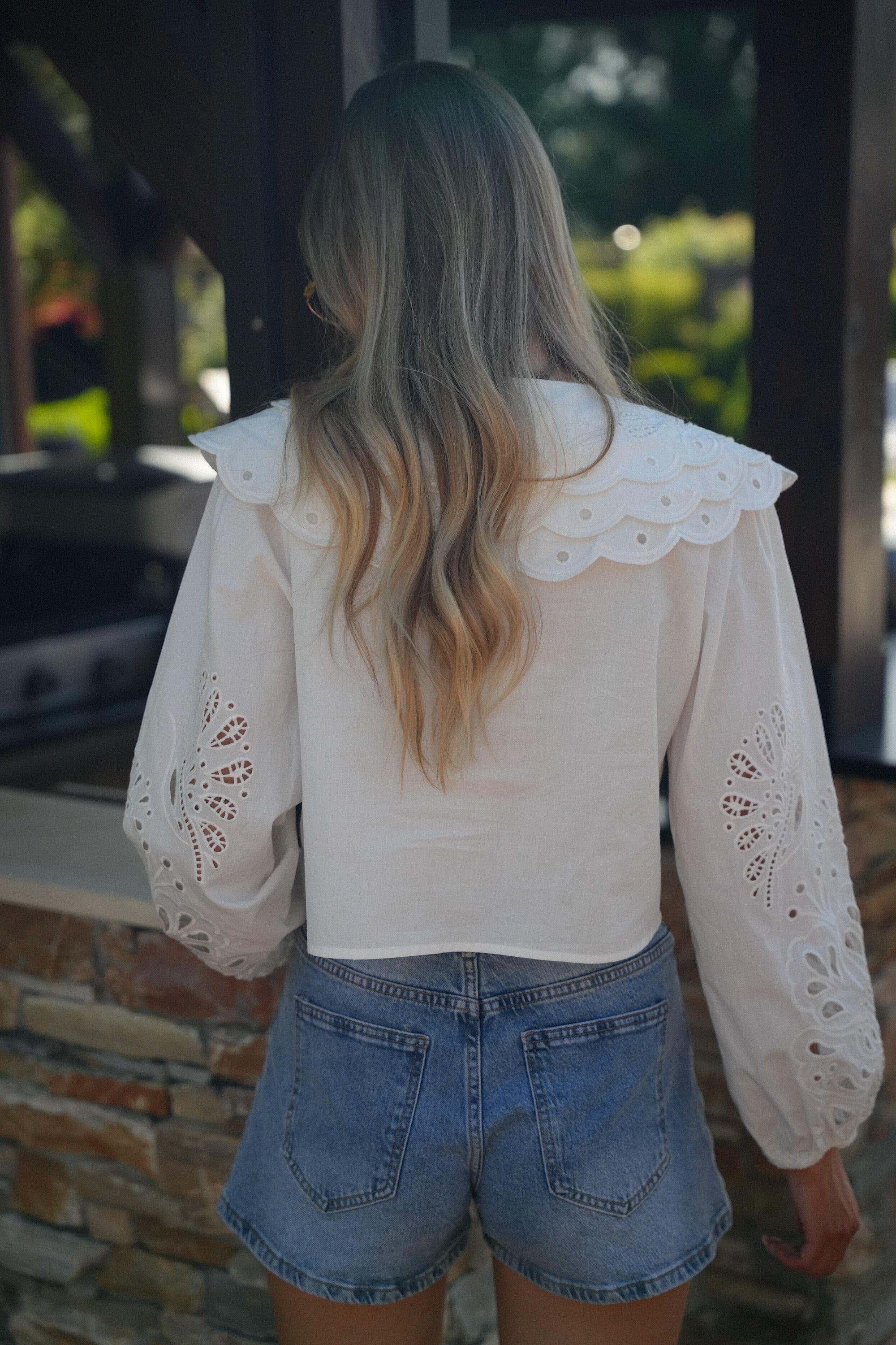 Blouse Brodée Billie - Blanche