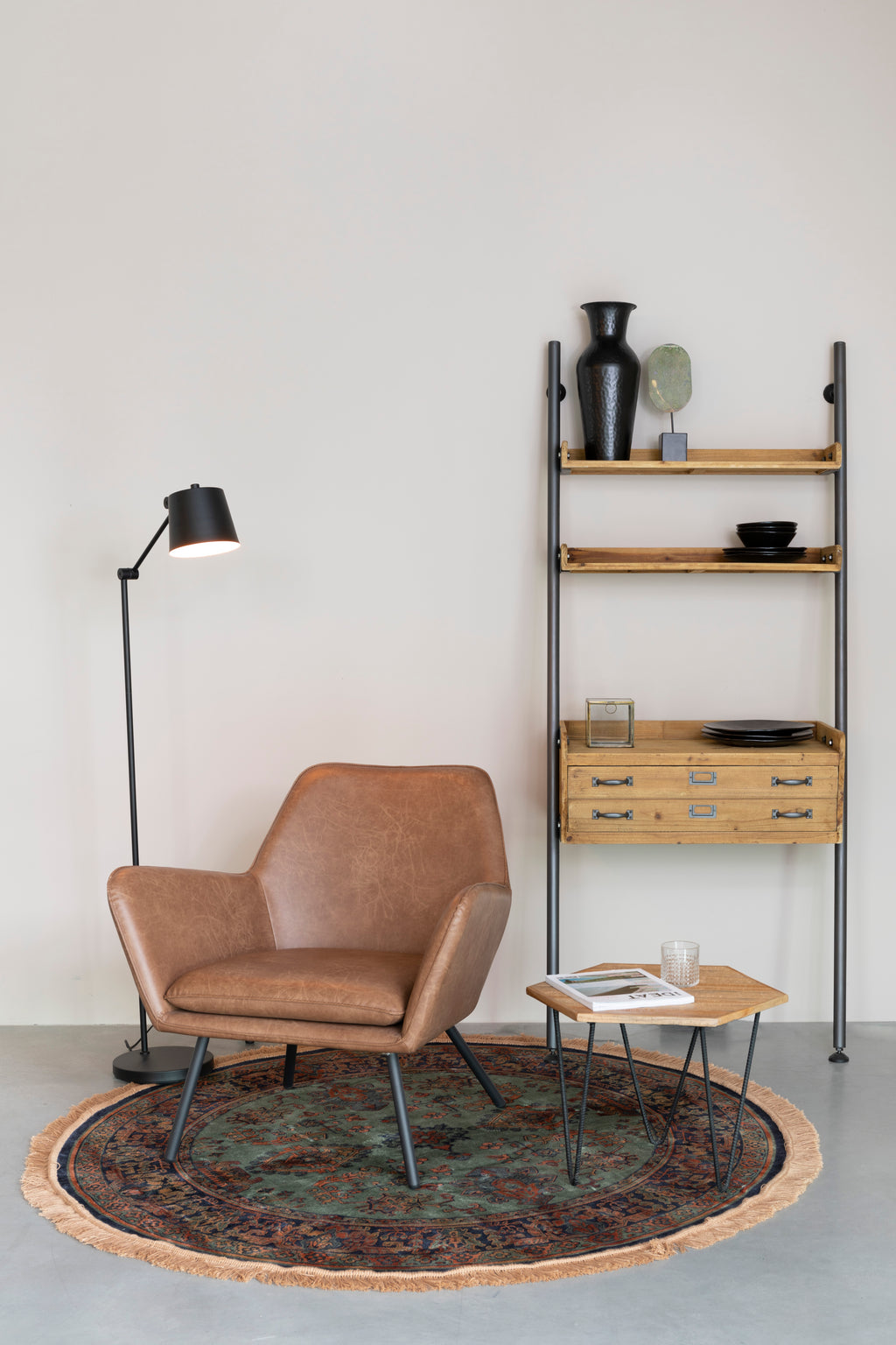 Hajo - Floor lamp - Iron - Gray