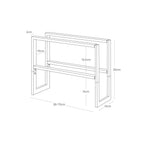 2-Tier Extendable Shoe Rack - Black