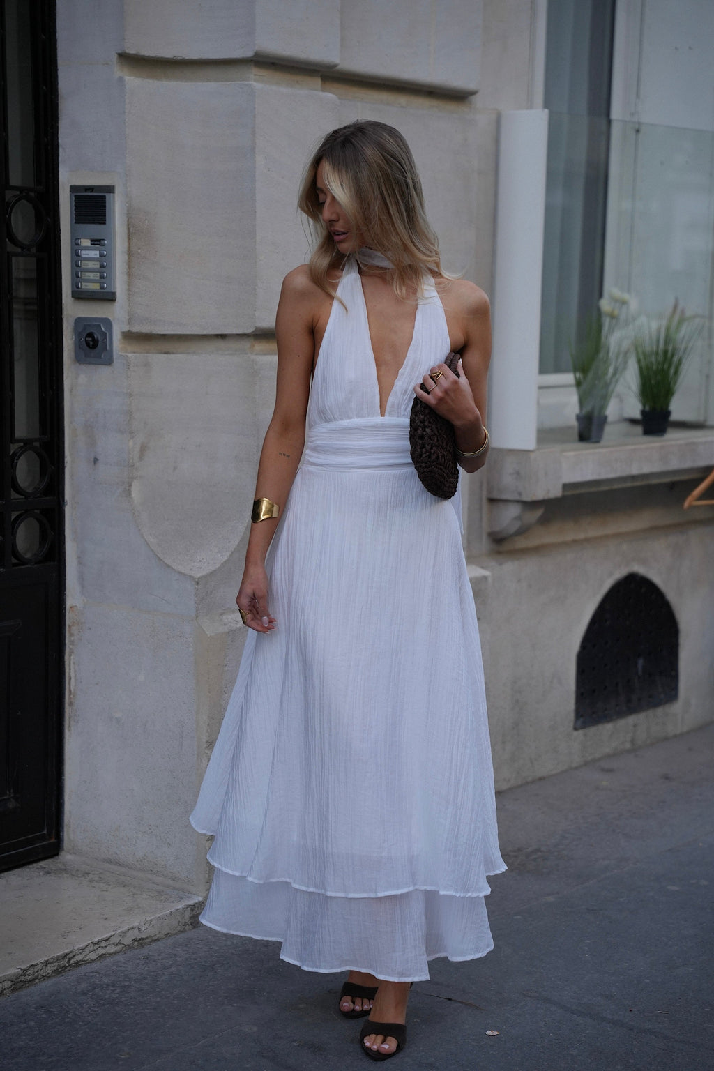 Vestido largo Miki - Blanco