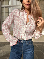 Blusa de flores Amélia rosa