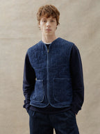 Chaqueta acolchada unisex Trait Fleuri Denim