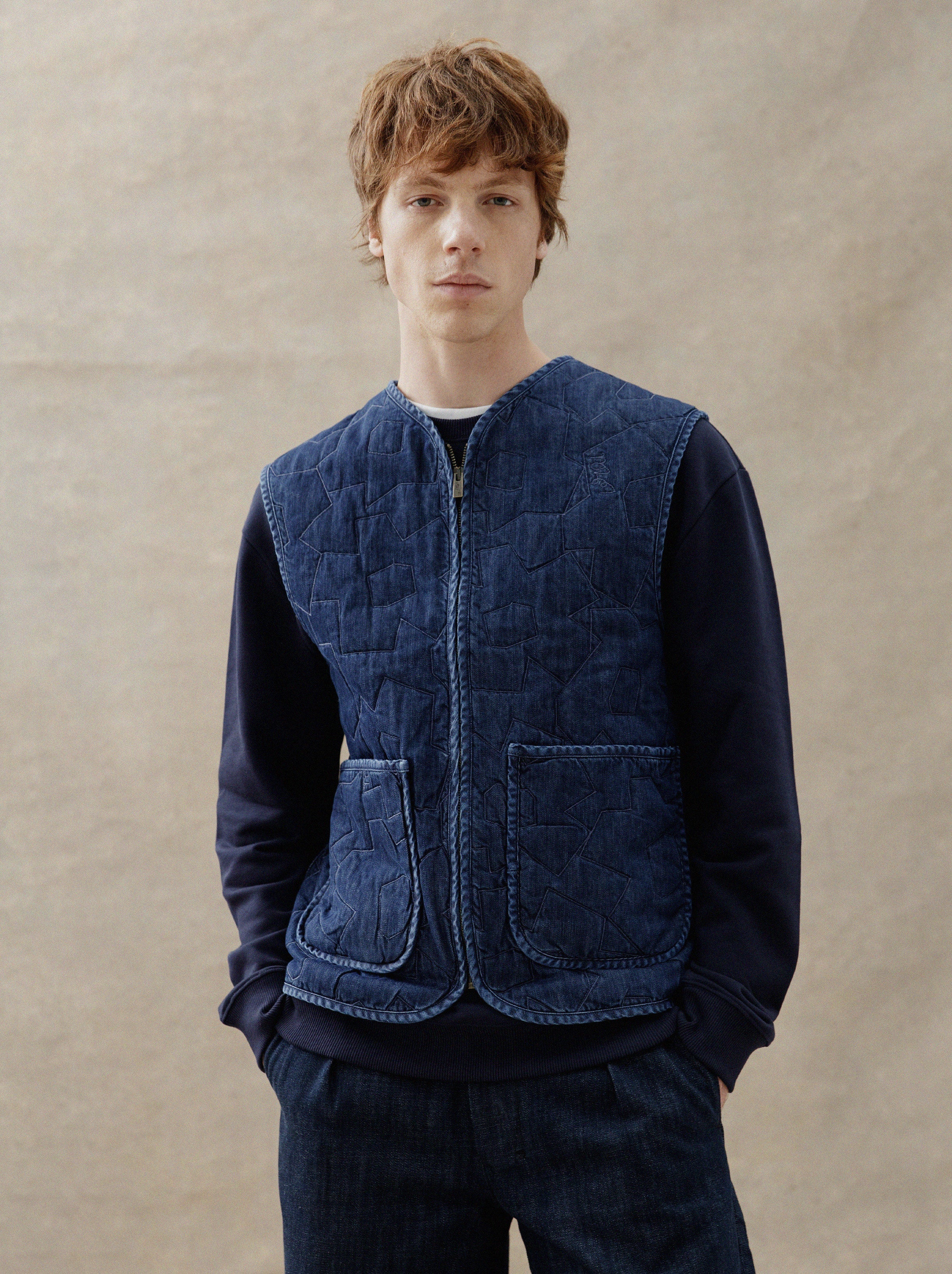 Chaqueta acolchada unisex Trait Fleuri Denim