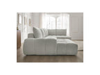 Everest - Canapé Panoramique Convertible Coffre - Tissu Texturé - Angle Gauche - 6 Coussins