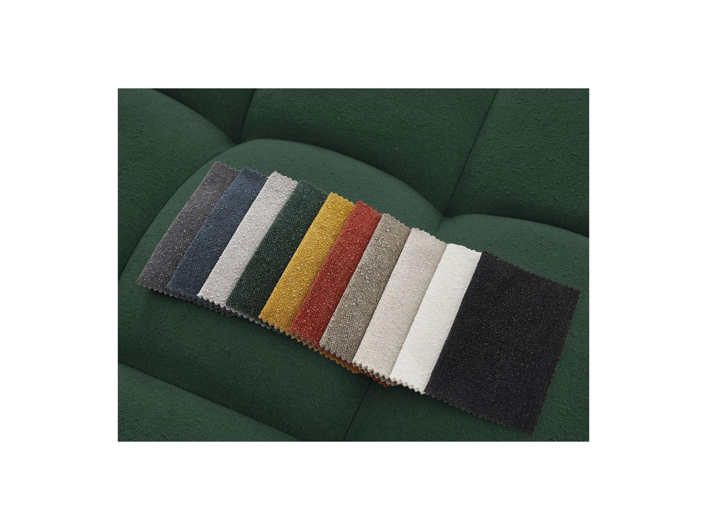 Everest - Canapé Panoramique Convertible Coffre - Tissu Texturé - Angle Gauche - 6 Coussins