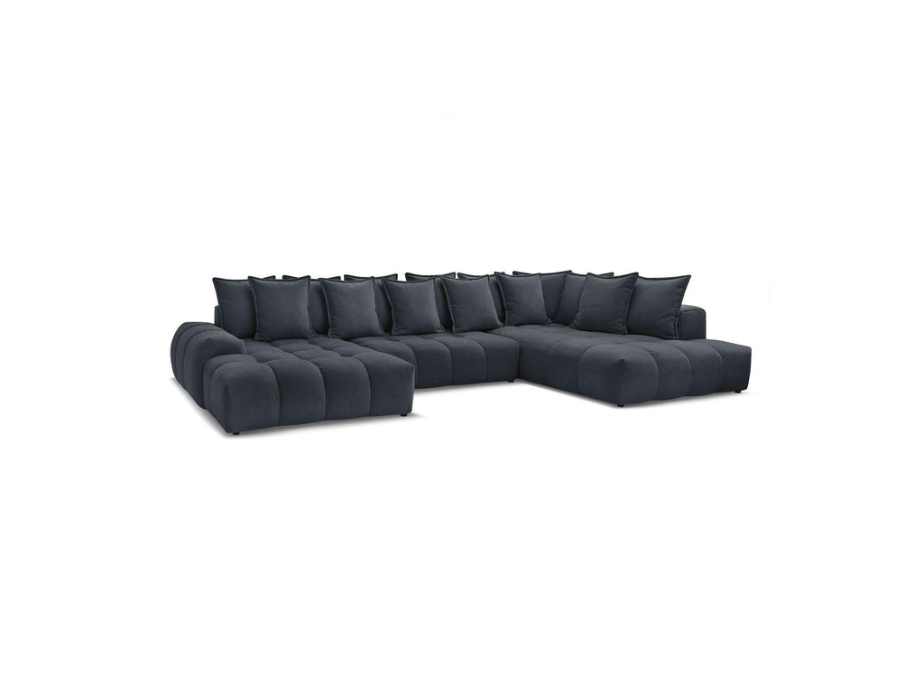 Everest - Panoramic Convertible Storage Sofa - Textured Fabric - Left-Hand Corner - 14 Cushions