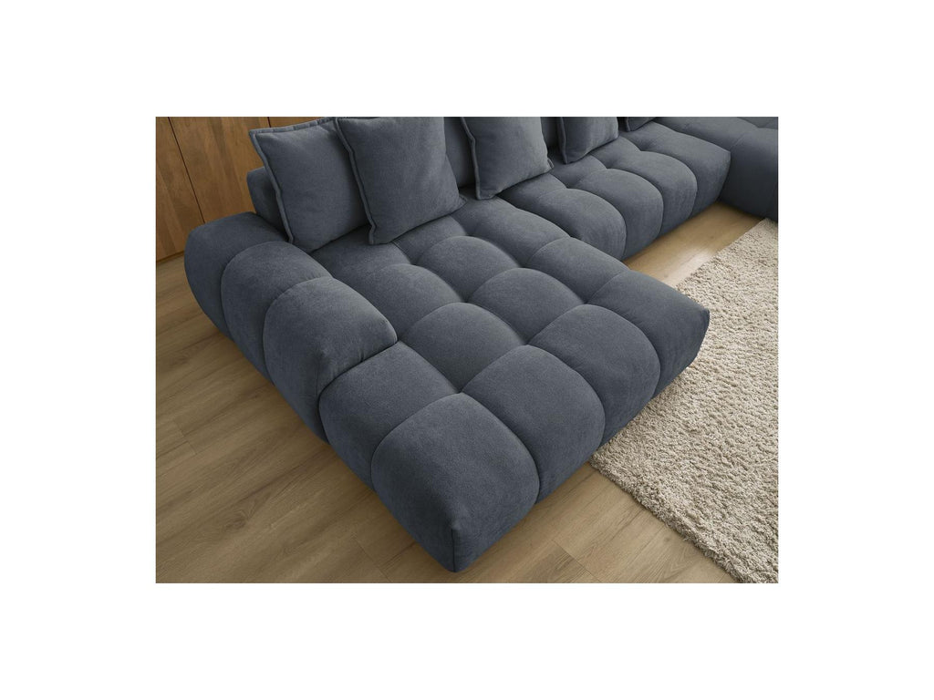 Everest - Panoramic Convertible Storage Sofa - Textured Fabric - Left-Hand Corner - 14 Cushions