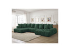 Everest - Panoramic Convertible Sofa with Storage - Textured Fabric - Right-Hand Corner - 14 Cushions